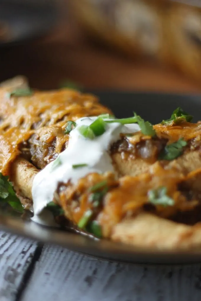 Black Bean Enchiladas with Jalapeno Crema