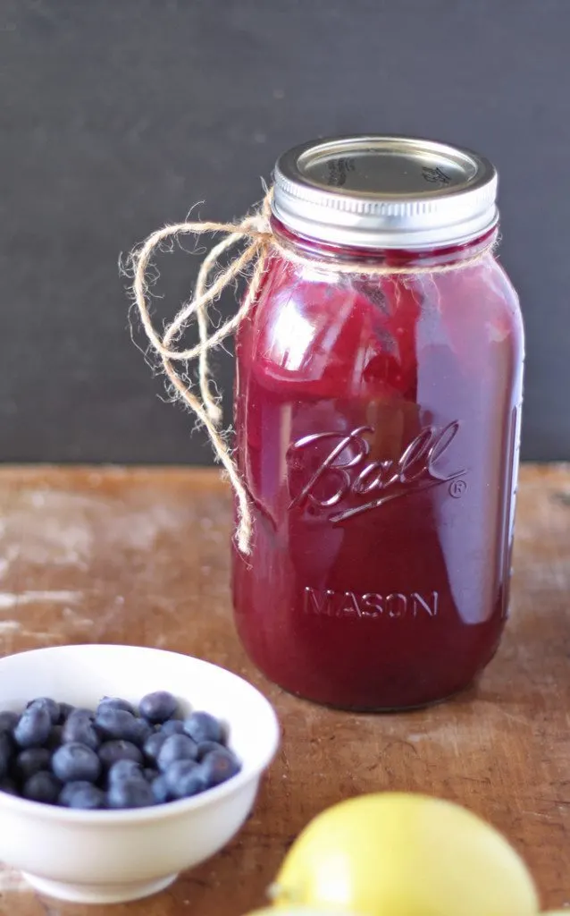 Homemade Blueberry Lemon Curd | www.honeyandbirch.com | Perfect for scones, crepes and desserts!