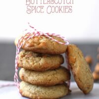 Butterscotch Spice Cookies are perfect for cookie swaps and holiday gatherings! The ginger and cinnamon are perfect with the butterscotch chips. | www.honeyandbirch.com | #christmascookies