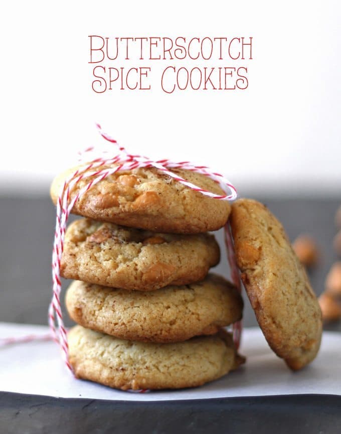 Butterscotch Spice Cookies are perfect for cookie swaps and holiday gatherings! The ginger and cinnamon are perfect with the butterscotch chips. | www.honeyandbirch.com | #christmascookies