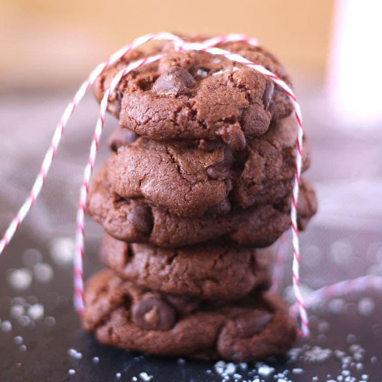sea salt double chocolate cookies