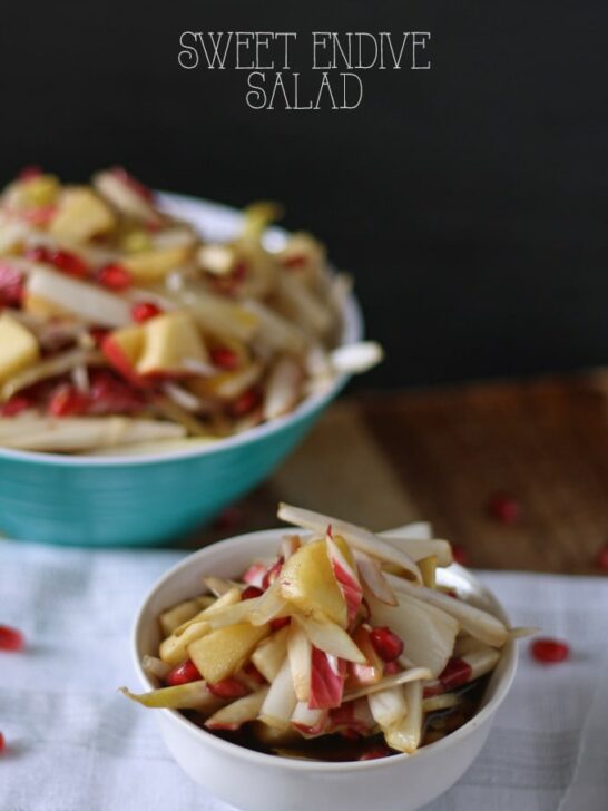 Sweet Endive Salad with Apples and Pomegranate