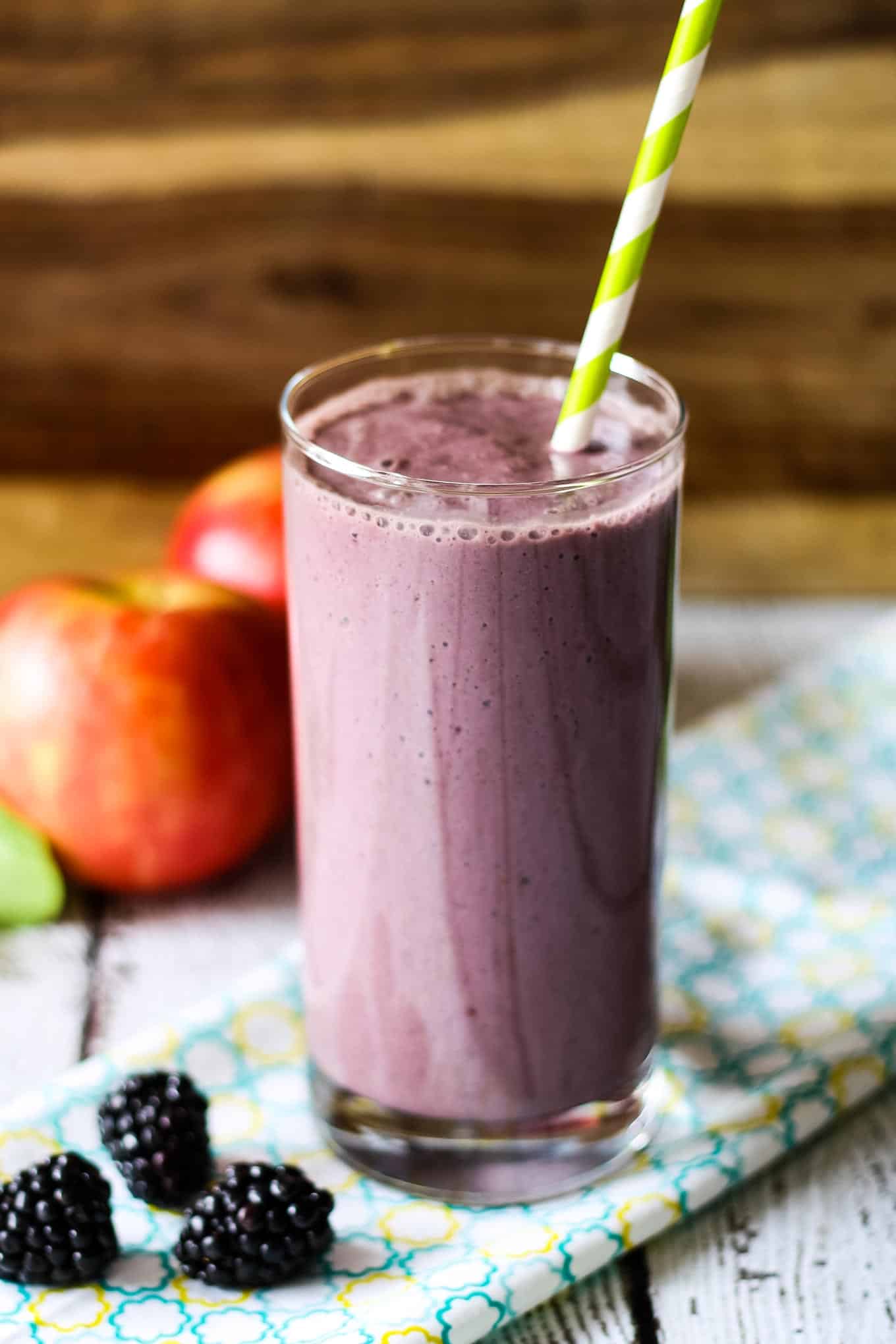 Blackberry Apple Smoothie Recipe The Thirsty Feast