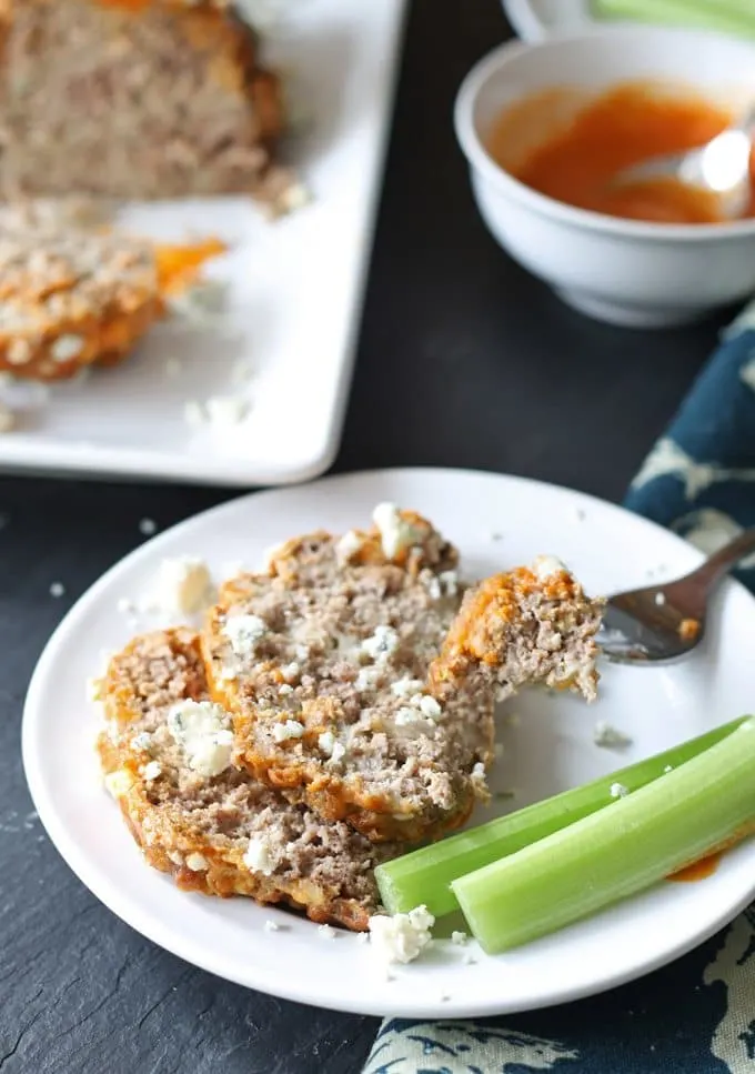 Buffalo Meatloaf www.honeyandbirch.com #dinner #sundaysupper