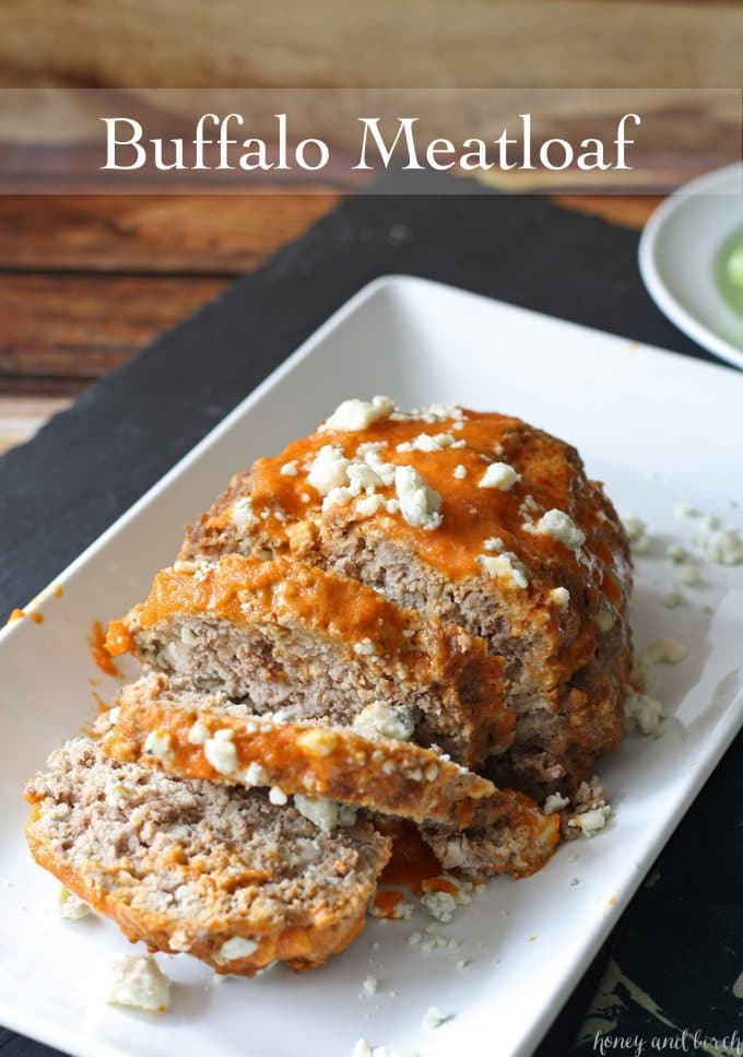 Buffalo Meatloaf www.honeyandbirch.com #dinner #sundaysupper