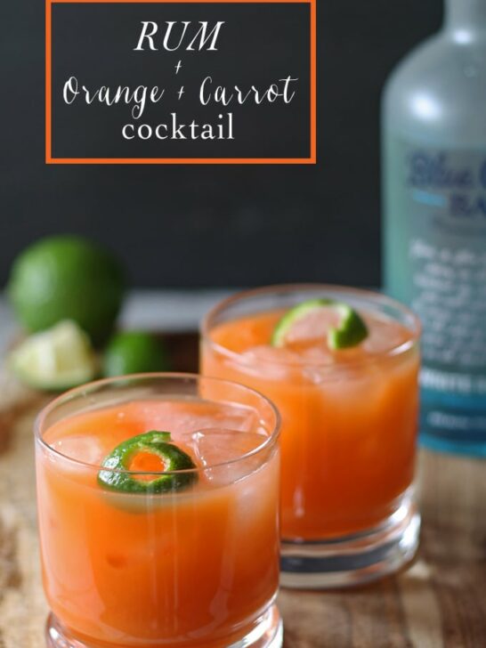 Rum Carrot Orange Cocktail | www.honeyandbirch #drink #cocktail #blogtender