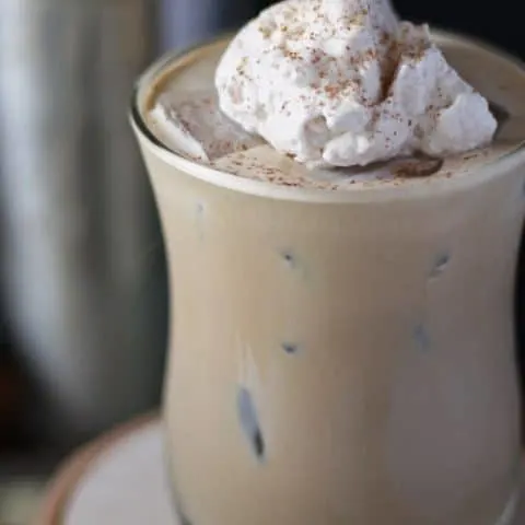 Coffee Tequila Cream Cocktail with Cinnamon Whipped Cream | www.honeyandbirch.com #drinks