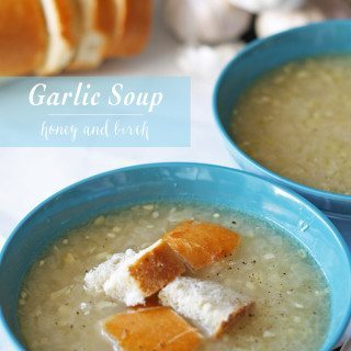 Garlic Soup - perfect for cold winter nights! | www.honeyandbirch.com