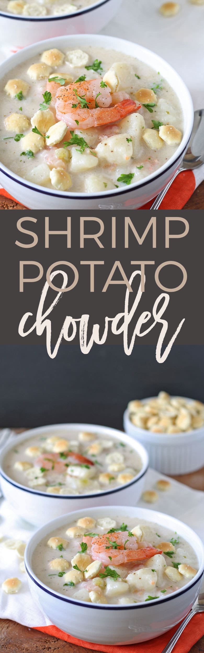 Shrimp Potato Chowder - Winter Soup - Honey and Birch