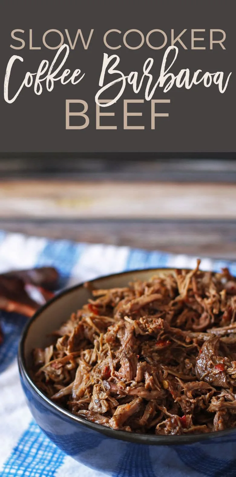 Make this slow cooker coffee barbacoa beef the next time you are in the mood for tacos, burritos or quesadillas! If you’re looking for game day recipes, this is the perfect dinner! | honeyandbirch.com