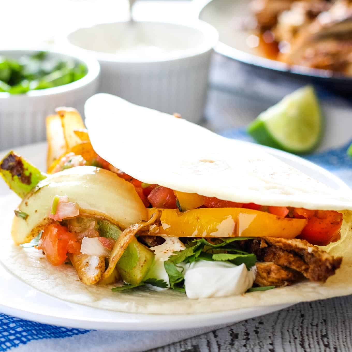 Chicken Fajita Recipe Full of Vegetables! » The Thirsty Feast by