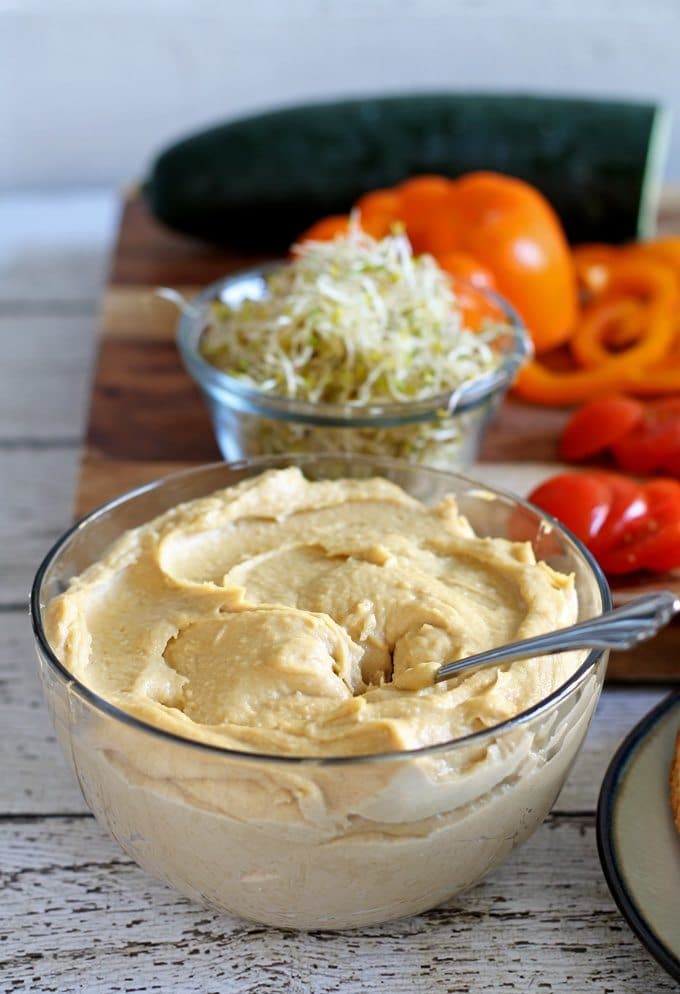 Hummus and Veggie Sammie | www.honeyandbirch.com | #lunch