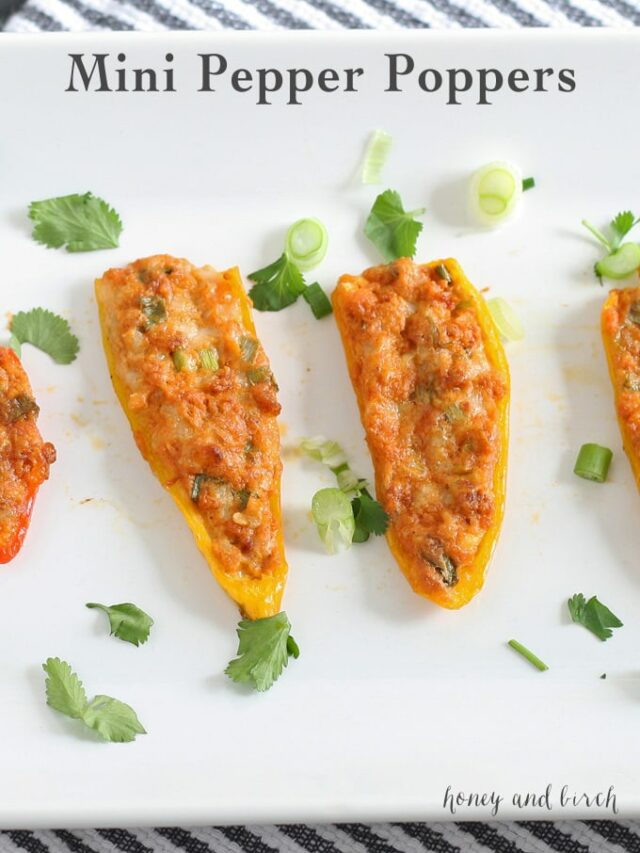 Mini Pepper Poppers Honey and Birch