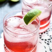 raspberry gin spritzer cocktail