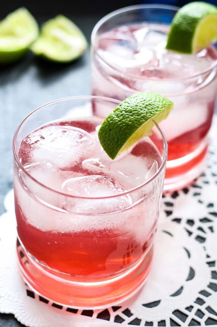 Raspberry Gin Spritzer Cocktail » The Thirsty Feast by honey and birch