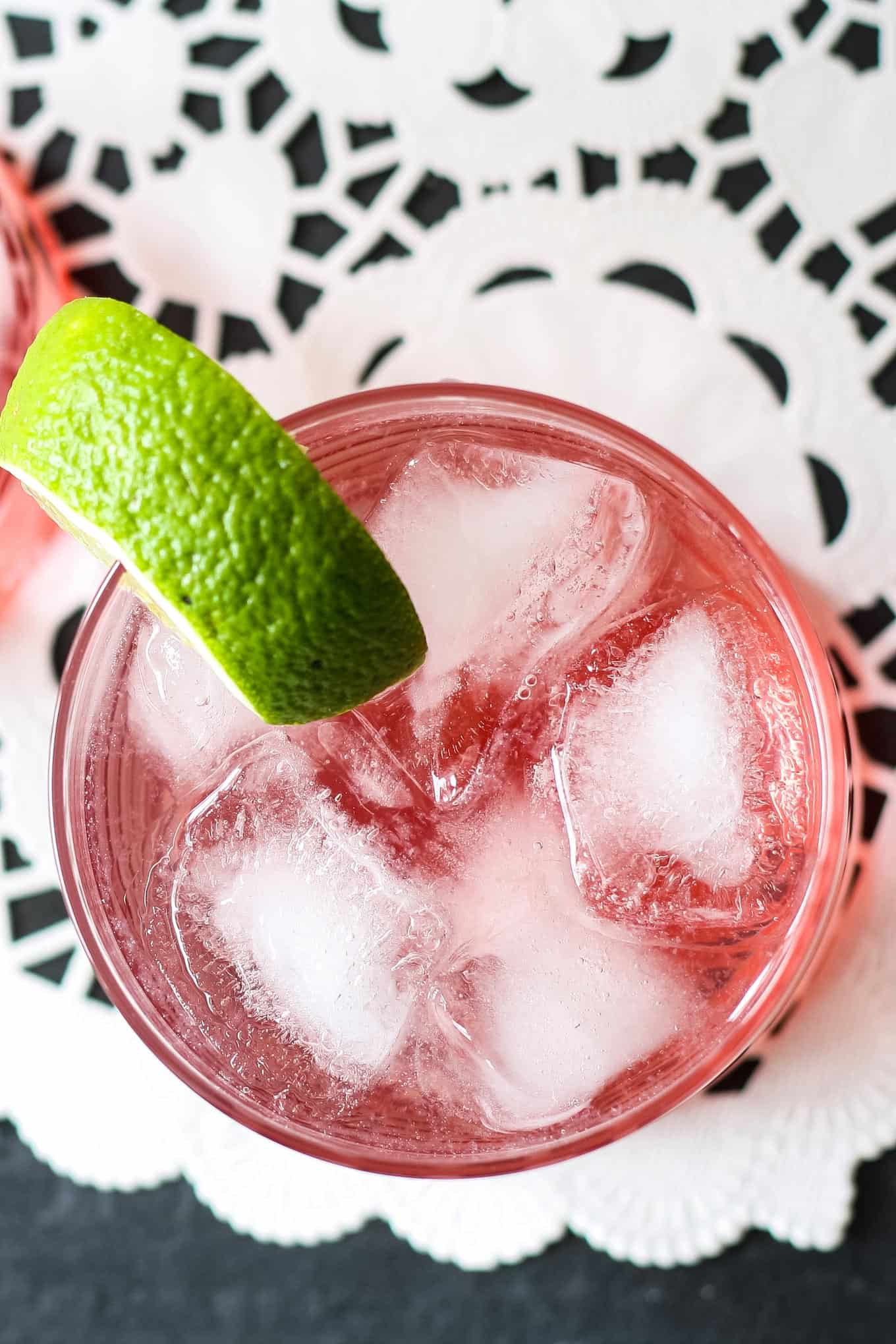 Raspberry Gin Spritzer Cocktail » The Thirsty Feast by honey and birch