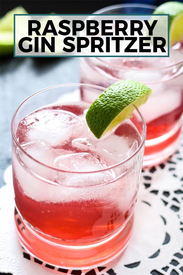 raspberry gin spritzer pinterest image