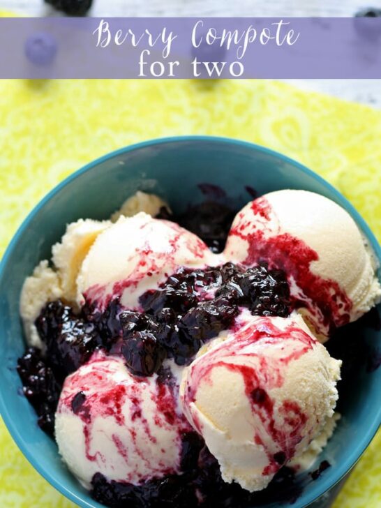 If you're craving dessert but don't want leftovers, try this recipe for berry compote for two. It's perfect over ice cream and pie!