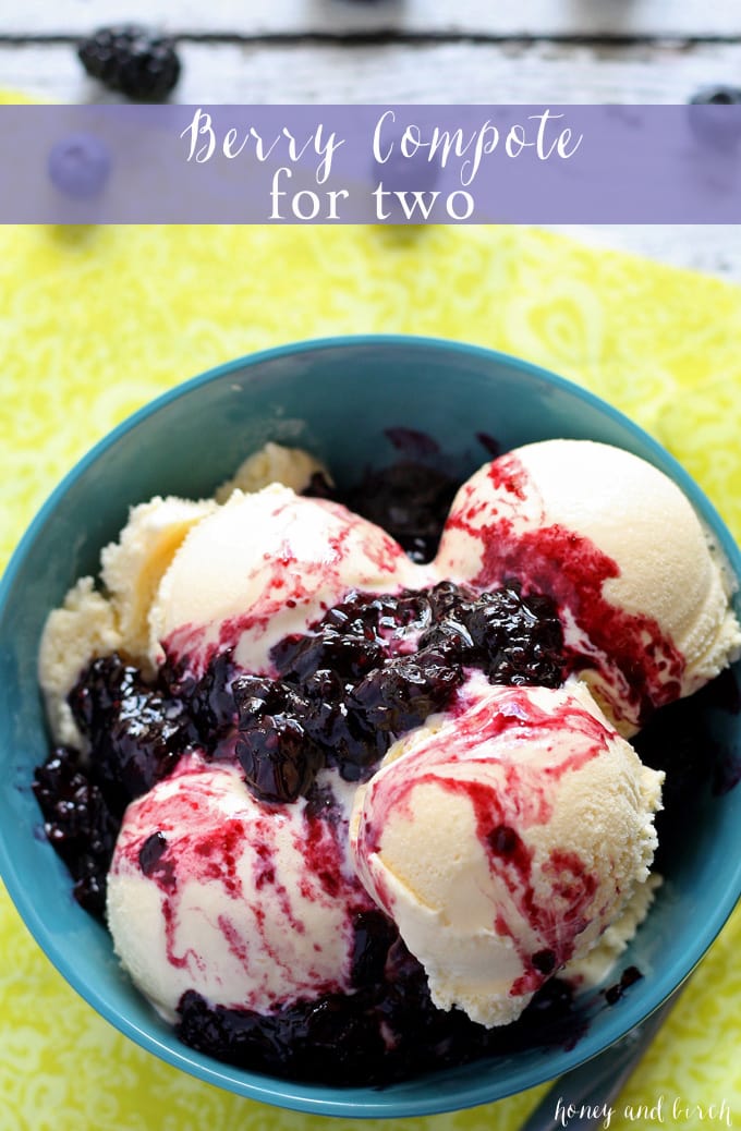 If you're craving dessert but don't want leftovers, try this recipe for berry compote for two. It's perfect over ice cream and pie!