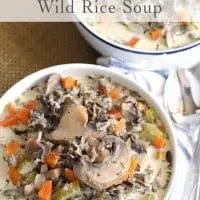 Cream of Mushroom Wild Rice Soup - easy and delicious!