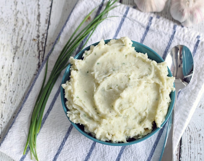 garlic chive mashed potatoes