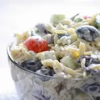 Greek Orzo Salad | www.honeyandbirch.com