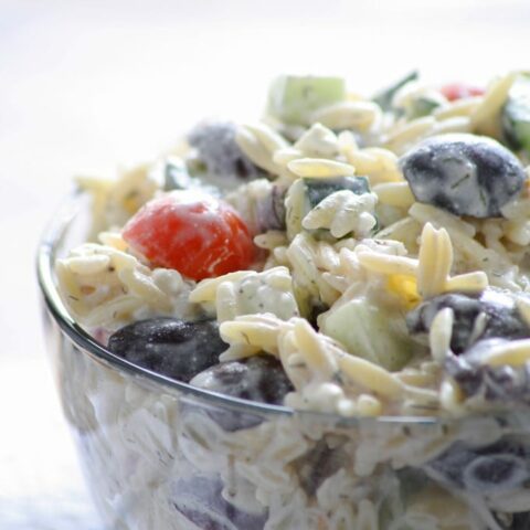 Greek Orzo Salad | www.honeyandbirch.com