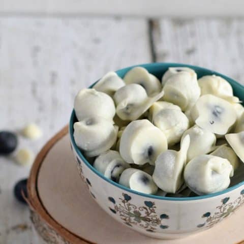 White Chocolate Covered Blueberries | www.honeyandbirch.com #easy #dessert #snack