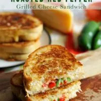 Gouda Jalapeno Roasted Red Pepper Grilled Cheese Sandwich #GooeyGoodness Naturally Delicious Grilled Cheese