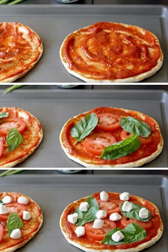 Margherita Pizza Pitas | honeyandbirch.com