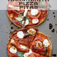 Margherita Pizza Pitas | honeyandbirch.com