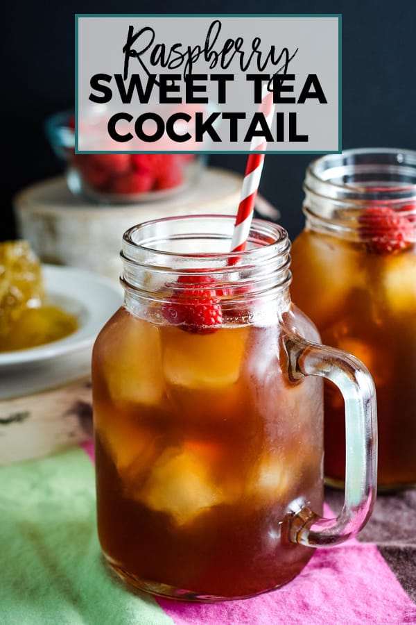 raspberry sweet tea cocktail pin