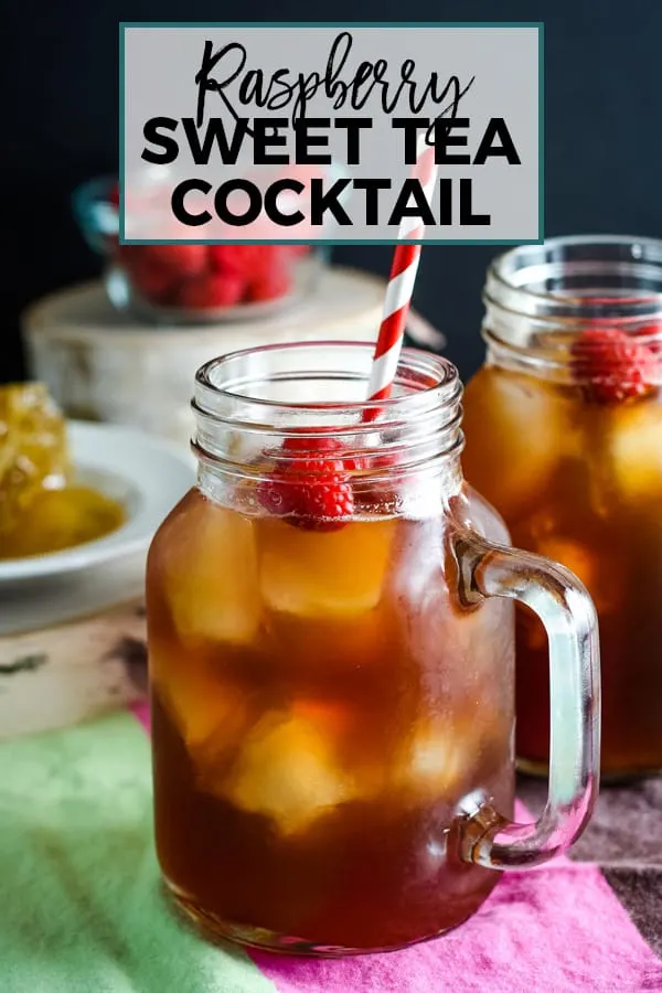 raspberry sweet tea cocktail pin