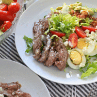 Steak Cobb Salad with Cream Dijon Vinaigrette on Delish Dish