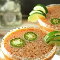Bloody Margarita - a cross between a bloody Mary and a margarita! #cocktail | honeyandbirch.com |