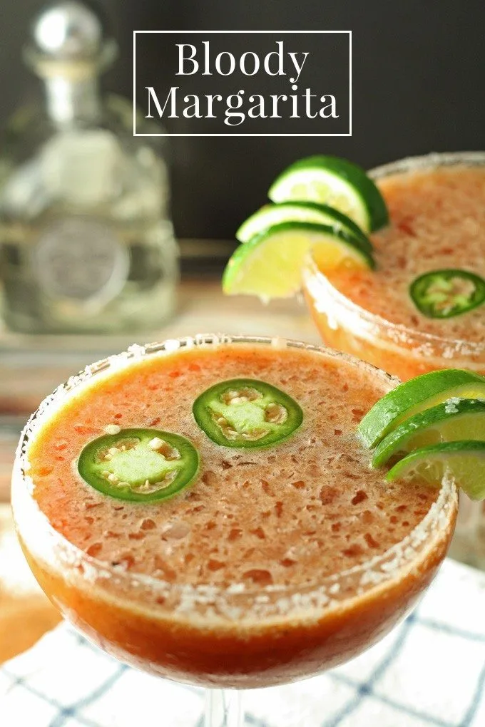 Bloody Margarita - a cross between a bloody Mary and a margarita! #cocktail | honeyandbirch.com |