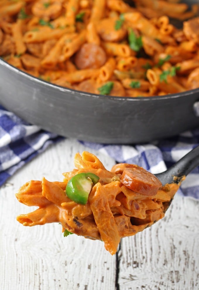 One Pot Spicy Sausage Skillet Easy 30 Minute Meal