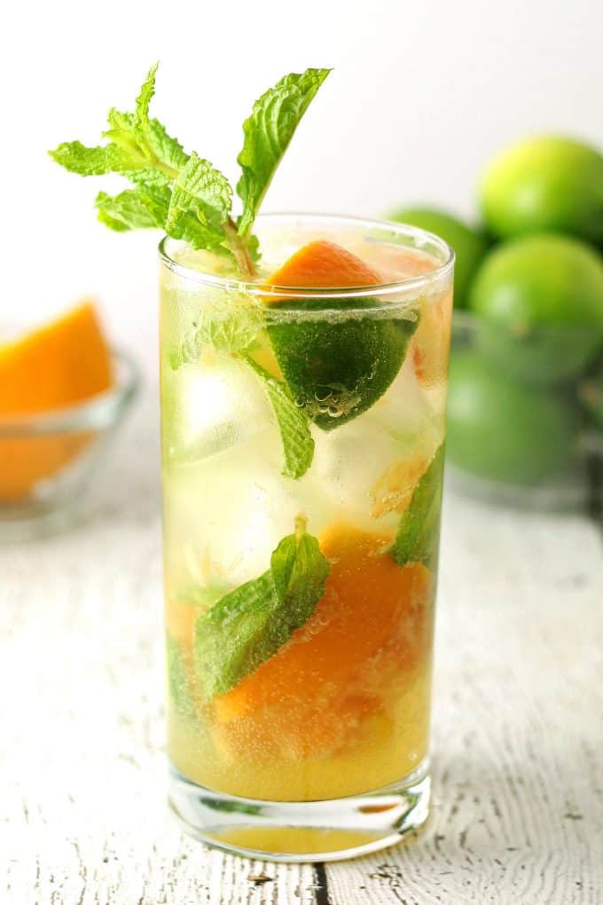 one mojito in a glass