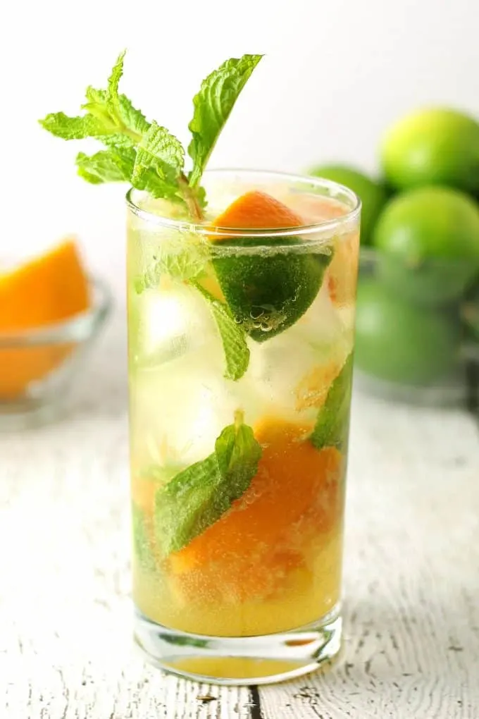 one mojito in a glass