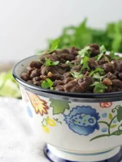 Looking for a new side dish? Try these easy, seasoned black beans! Perfect with rice! | honeyandbirch.com