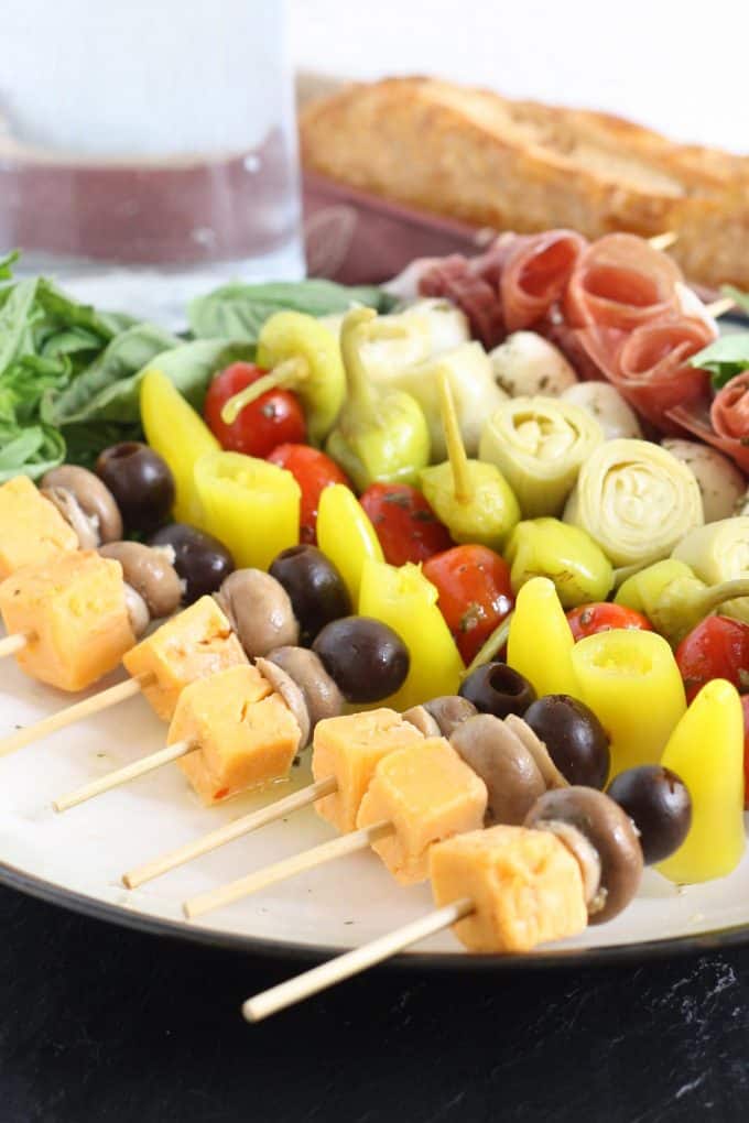 Antipasto Skewers - Easy Italian Appetizer Recipe (with VIDEO!)