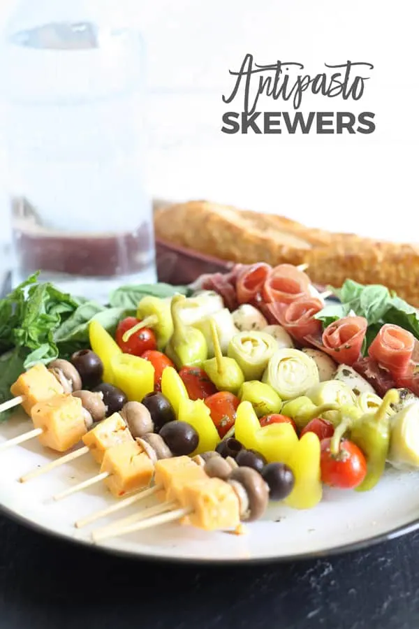 Antipasto skewers pinterest image