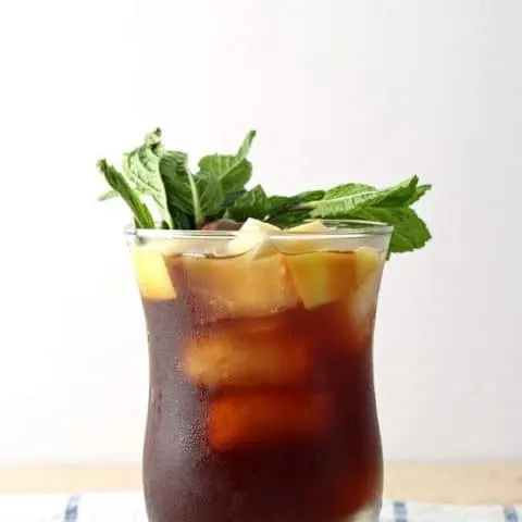 Apple Mint Iced Tea Cocktail | honeyandbirch.com