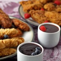 Berry Barbecue Sauce - perfect for dipping chicken! | honeyandbirch.com