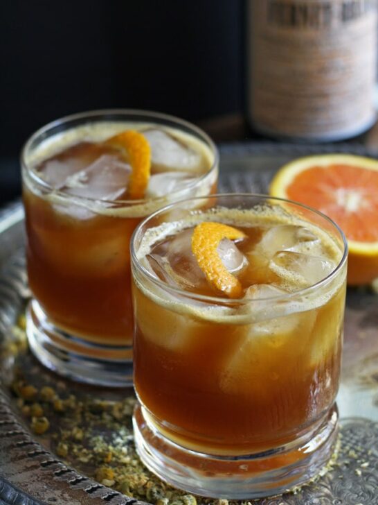 Orange Italian Mule - a refreshing and aromatic herbal take on the moscow mule! #fernetbranca #cocktail #sp