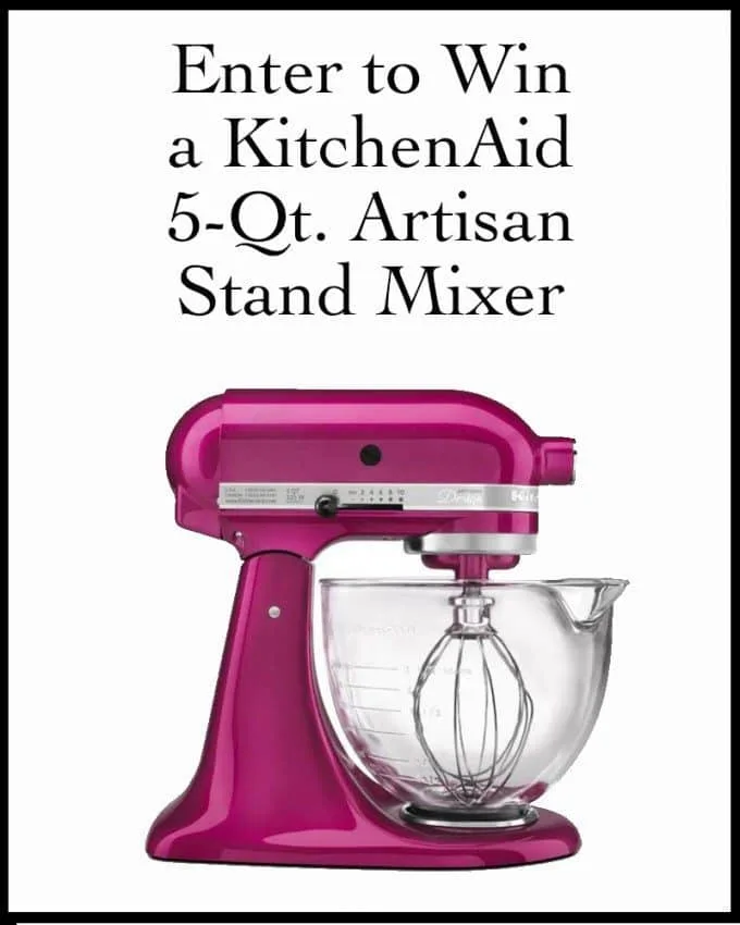 Enter to Win A KitchenAid 5-Qt. Artisan Stand Mixer | #giveaway #win