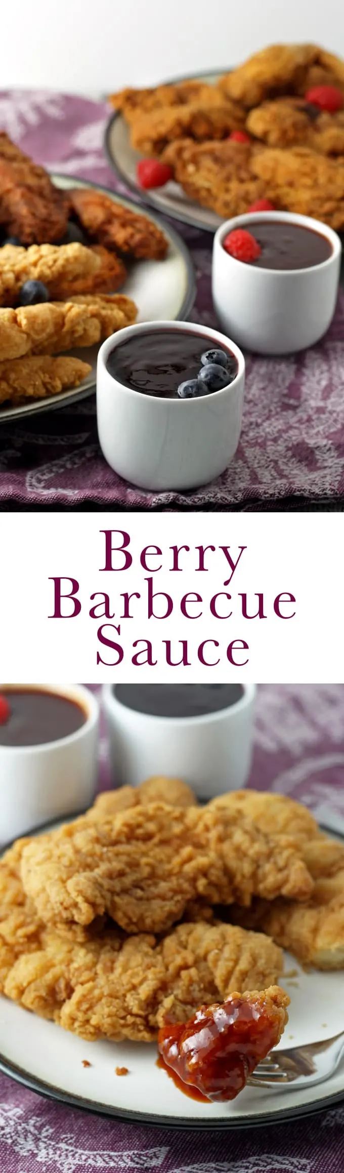 Berry Barbecue Sauce - perfect for dipping chicken! | honeyandbirch.com