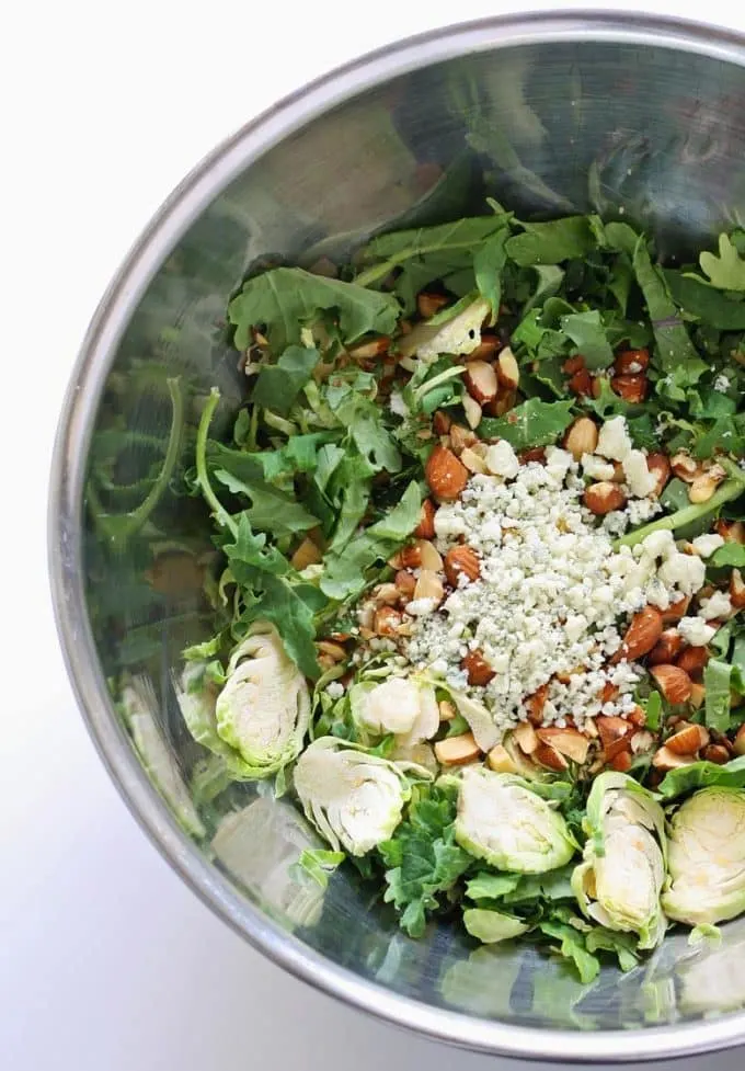 Brussels sprouts kale salad ingredients