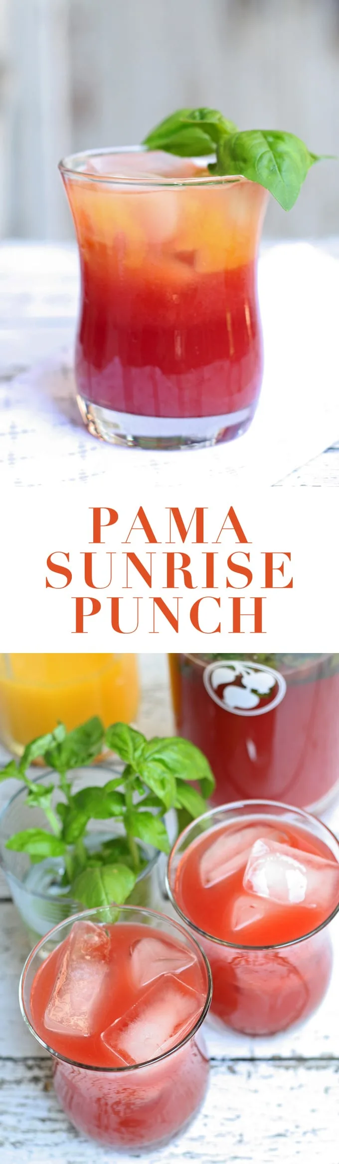 PAMA Sunrise Punch - perfect for summer parties! #PAMACelebrateSummer #sponsored | honeyandbirch.com