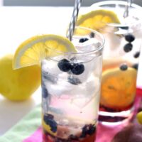 Blueberry Lemon Smash Rum Cocktail | honeyandbirch.com